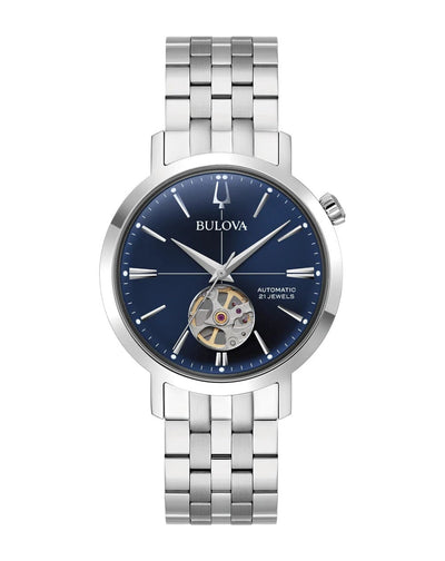 Bulova Aerojet 96A320 Open Heart Stainless Steel Automatic Men Watch