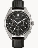 Bulova Lunar Pilot 96B251 Chronograph Leather Strap Quartz Men Watch