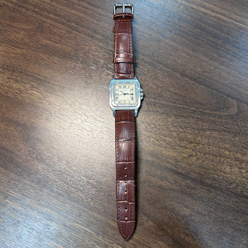 [Pre-Owned] Cartier Vintage Santos Galbée 987901 Quartz Unisex Watch