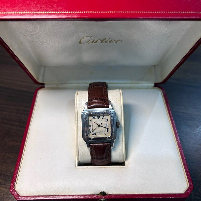 [Pre-Owned] Cartier Vintage Santos Galbée 987901 Quartz Unisex Watch