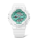 Casio Baby-G BA-110XWS-7A White Resin Green Dial Women Watch Malaysia