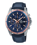 Casio Edifice EFR-526L-2AV Blue Leather Quartz Chronograph Men Watch