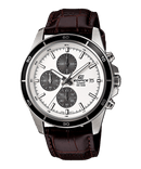 Casio Edifice EFR-526L-7AV White Leather Quartz Chronograph Men Watch
