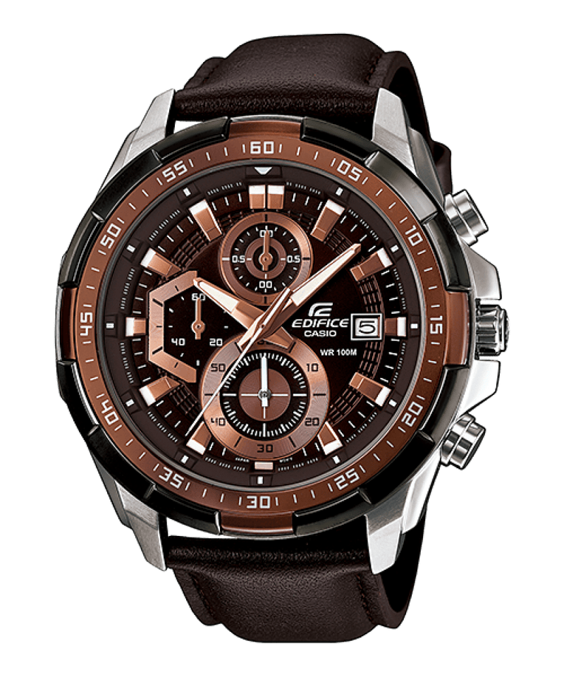 Casio Edifice EFR-539L-5AV Brown Leather Chronograph Men Watch