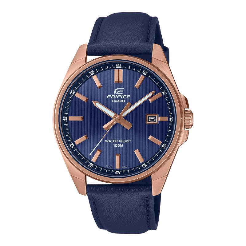 Casio Edifice EFV-150CL-2AV Men Watch Blue Leather Quartz Men Watch