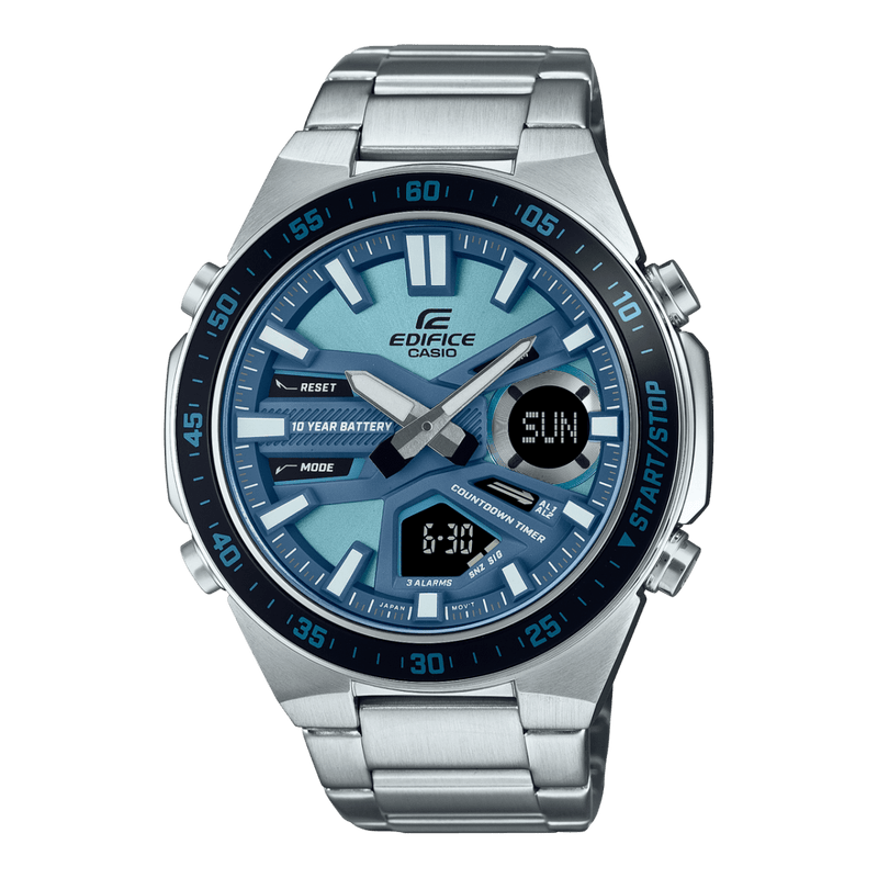 Casio Edifice Analog-Digital EFV-C110D-2B Stainless Steel Men Watch 