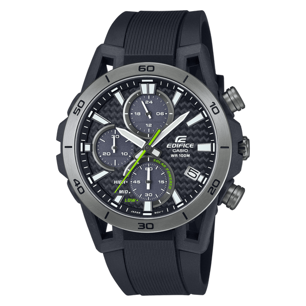 Casio Edifice EQS-960PB-1AV Chronograph Black Resin Men Watch Malaysia