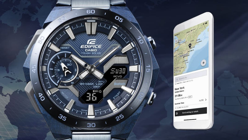 Casio Edifice Windflow ECB-2200CB-2A Steel Cool Blue Edition Men Watch