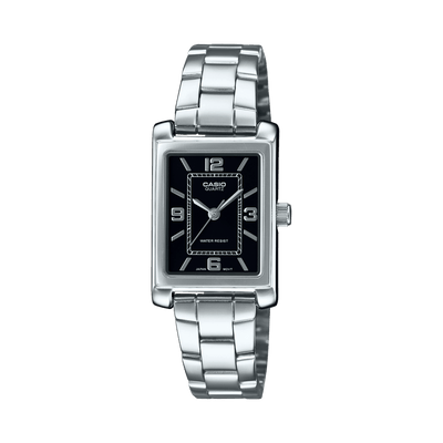 Casio Enticer LTP-1234DD-1A Black Stainless Steel Women Watch Malaysia