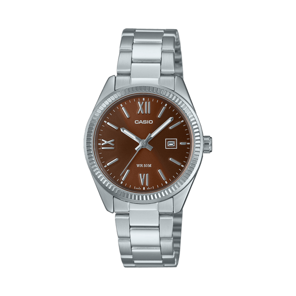 Casio Enticer LTP-1302DD-5AV Brown Dial Stainless Steel Women Watch