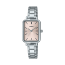 Casio Enticer LTP-V009D-4E Pink Dial Square Steel Women Watch