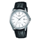 Casio Enticer MTP-1183E-7A Black Leather White Dial Men Watch Malaysia