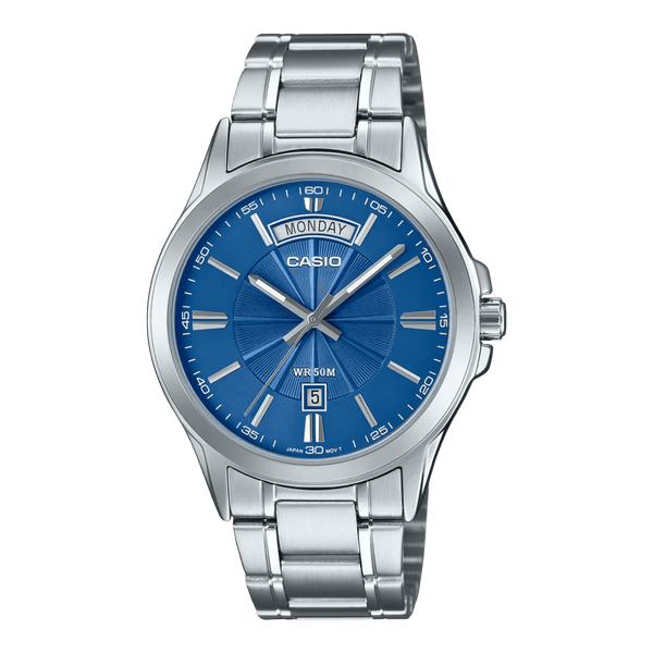 Casio Enticer MTP-1381D-2AV Stainless Steel Blue Dial Men Watch