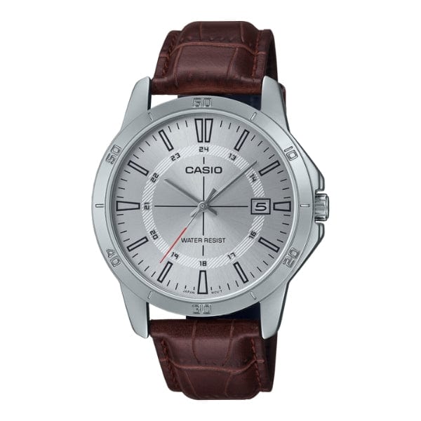 Casio Enticer MTP-V004L-7C Brown Leather Men Watch 