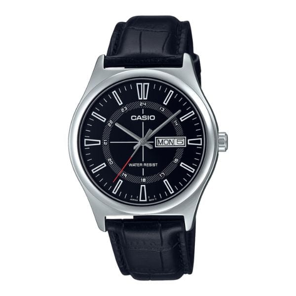 Casio Enticer MTP-V006L-1C Black Leather Men Watch