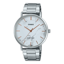 Casio Enticer MTP-VT01DM-7A White Dial Stainless Steel Men Watch 