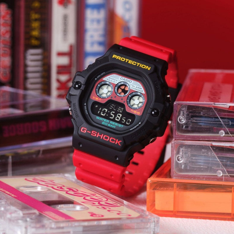 Casio G-Shock DW-5900MT-1A4 Black & Red Dial Resin Men Watch Malaysia 