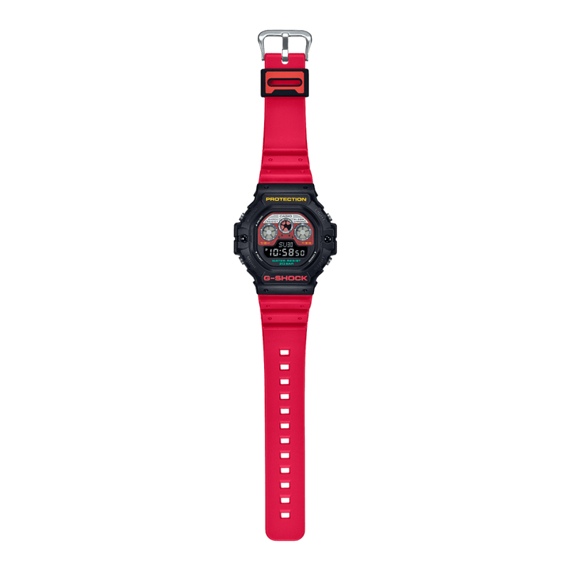 Casio G-Shock DW-5900MT-1A4 Black & Red Dial Resin Men Watch Malaysia 