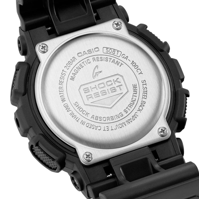 Casio G-Shock GA-100CY-1A Analog-Digital Black Resin Strap Men Watch 