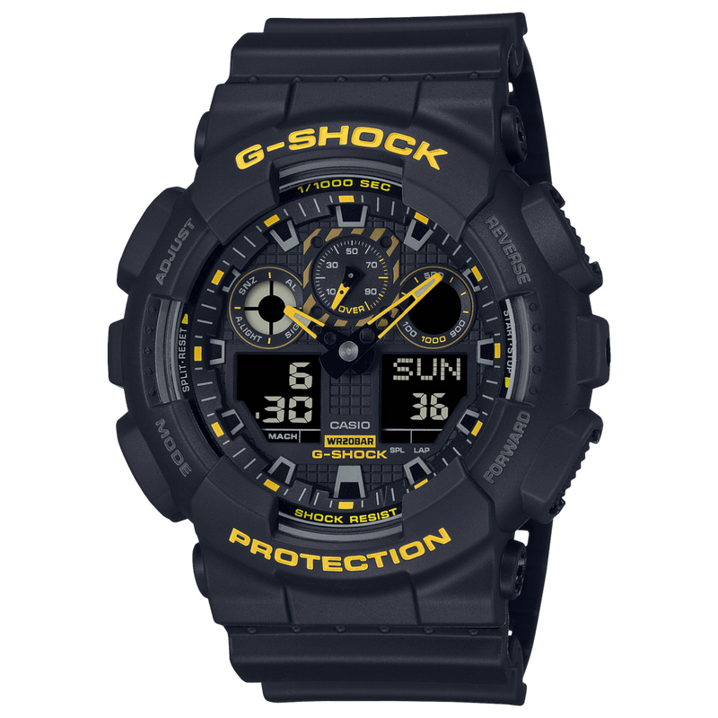 Casio G-Shock GA-100CY-1A Analog-Digital Black Resin Strap Men Watch 