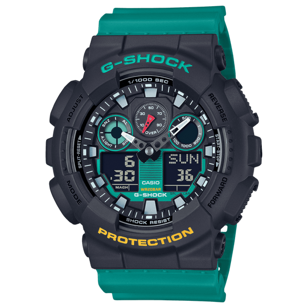 Casio G-Shock GA-100MT-1A3 Analog-Digital Green Resin Strap Men Watch 