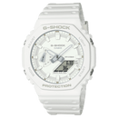 Casio G-Shock GA-2100-7A7 Full White Resin Strap Monochrome Men Watch 
