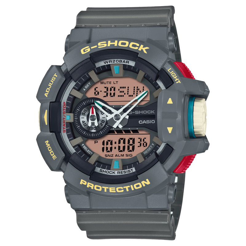 Casio G-Shock GA-400PC-8A Analog-Digital Grey Resin Strap Men Watch