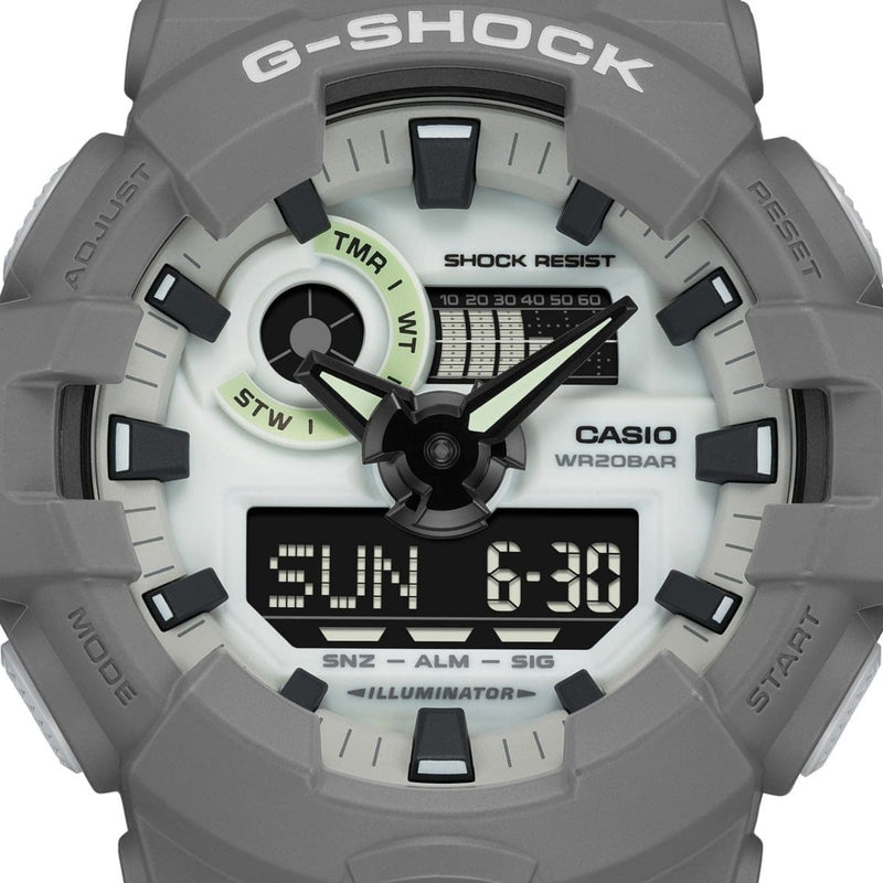 Casio G-Shock GA-700HD-8A Grey Luminous Dial Men Watch