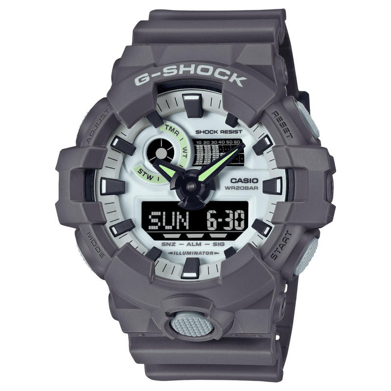 Casio G-Shock GA-700HD-8A Grey Luminous Dial Men Watch