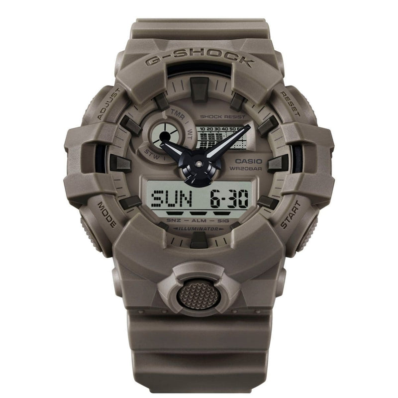 Casio G-Shock GA-700NC-5A Analog-Digital Brown Resin Strap Men Watch