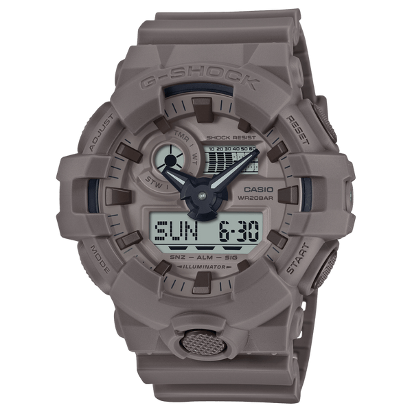 Casio G-Shock GA-700NC-5A Analog-Digital Brown Resin Strap Men Watch