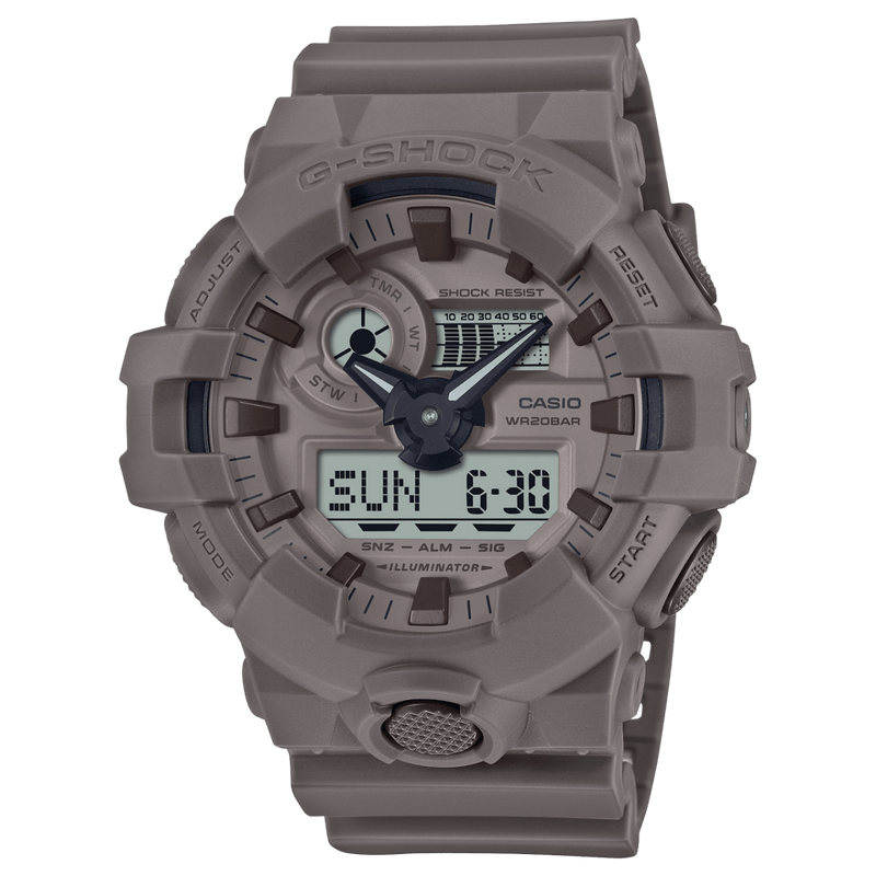 Casio G-Shock GA-700NC-5A Analog-Digital Brown Resin Strap Men Watch