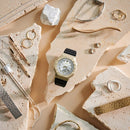 Casio G-Shock GM-S2100BC-1A Black Resin Silver Dial Women Watch