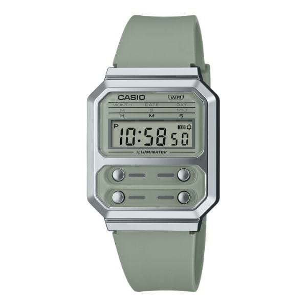 Casio Vintage A100WEF-3A Green Resin Band Unisex Watch