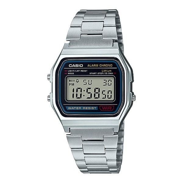 Casio Vintage A158WA-1 Silver Stainless Steel Unisex Watch