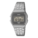 Casio Vintage A159WEVJ-7 Grey Japan Seigaiha Digital Unisex Watch
