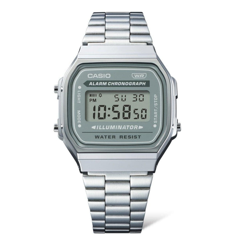 Casio Vintage A168WA-3AY Stainless Steel Unisex Digital Watch