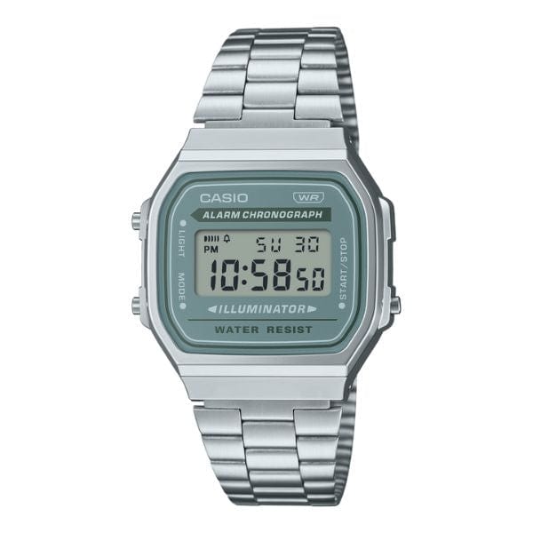 Casio Vintage A168WA-3AY Stainless Steel Unisex Digital Watch