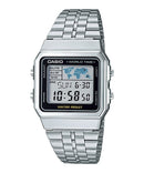 Casio Vintage A500WA-1DF Stainless Steel Silver Dial Unisex Watch