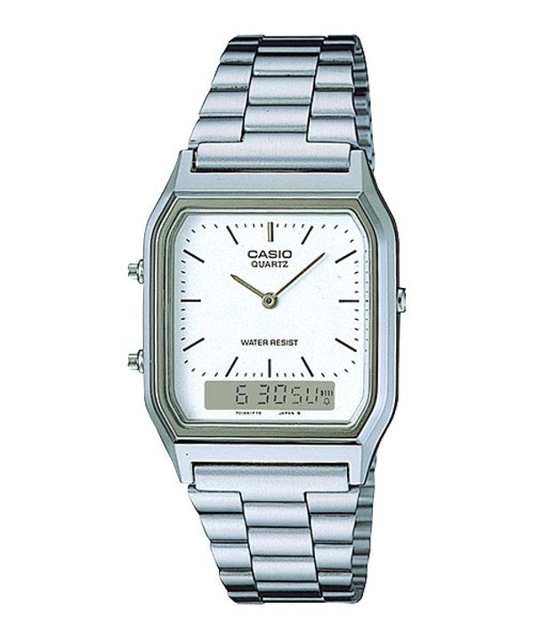 Casio Vintage AQ-230A-7D Silver Stainless Steel Unisex Watch