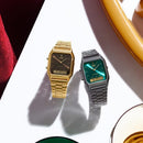Casio Vintage AQ-230EGG-3AD Green Dial Stainless Steel Unisex Watch
