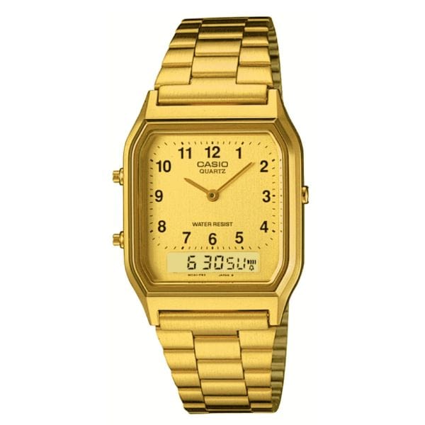 Casio Vintage AQ-230GA-9B Gold Stainless Steel Unisex Watch