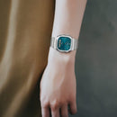 Casio Vintage AQ-240E-3AD Green Dial Stainless Steel Unisex Watch