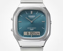 Casio Vintage AQ-240E-3AD Green Dial Stainless Steel Unisex Watch