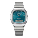 Casio Vintage AQ-240E-3AD Green Dial Stainless Steel Unisex Watch
