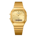 Casio Vintage AQ-240EG-9AD Gold Dial Stainless Steel Unisex Watch