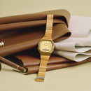 Casio Vintage AQ-240EG-9AD Gold Dial Stainless Steel Unisex Watch
