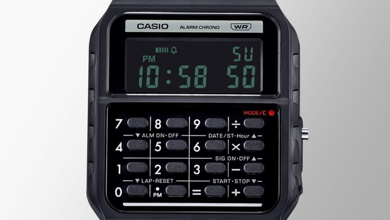 Casio Vintage CA-53WB-1B Calculator Black Dial Resin Band Unisex Watch