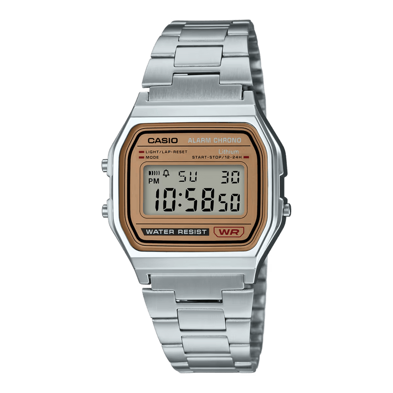 Casio Vintage A158WEA-9  Silver Stainless Steel Unisex Watch 