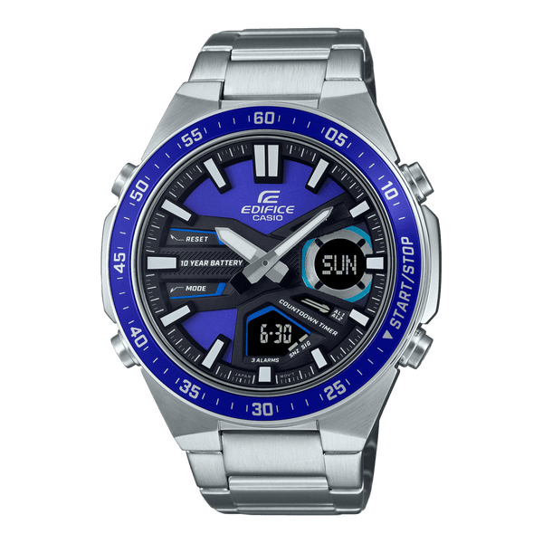 Casio Edifice EFV-C110D-2AV Blue Dial Steel Analog-Digital Men Watch